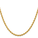 14k 3.65mm Solid Rope Chain