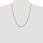 14k 3.65mm Solid Rope Chain