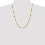 14k 3.65mm Solid Rope Chain