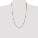 14k 3.65mm Solid Rope Chain