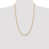 14k 3.65mm Solid Rope Chain