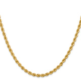 14k 3.65mm Solid Rope Chain