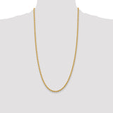 14k 3.65mm Solid Rope Chain