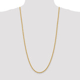 14k 3.65mm Solid Rope Chain