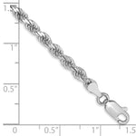 14k White Gold 3.5mm Diamond-cut Rope Chain