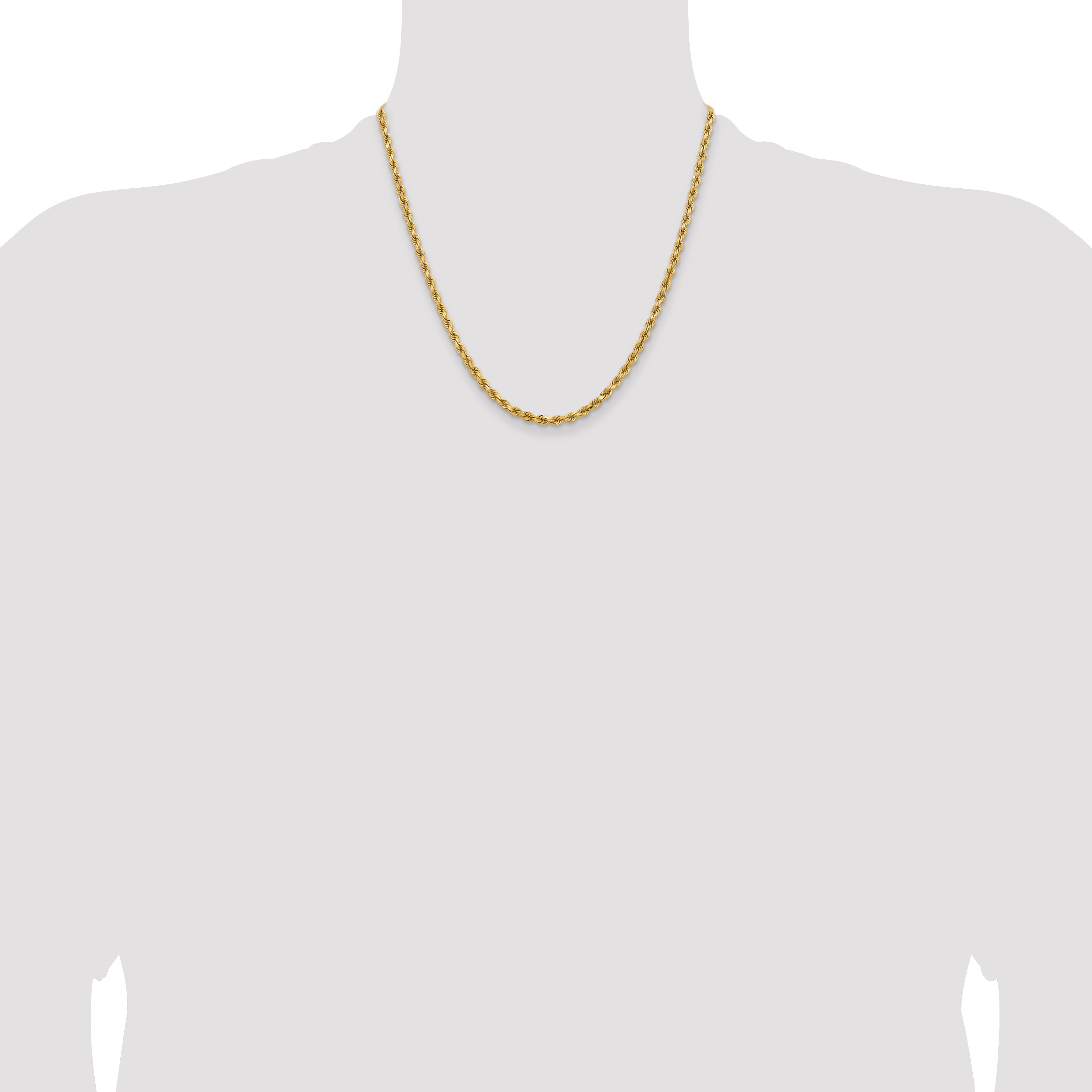 14k 3.75mm Diamond-cut Rope Chain
