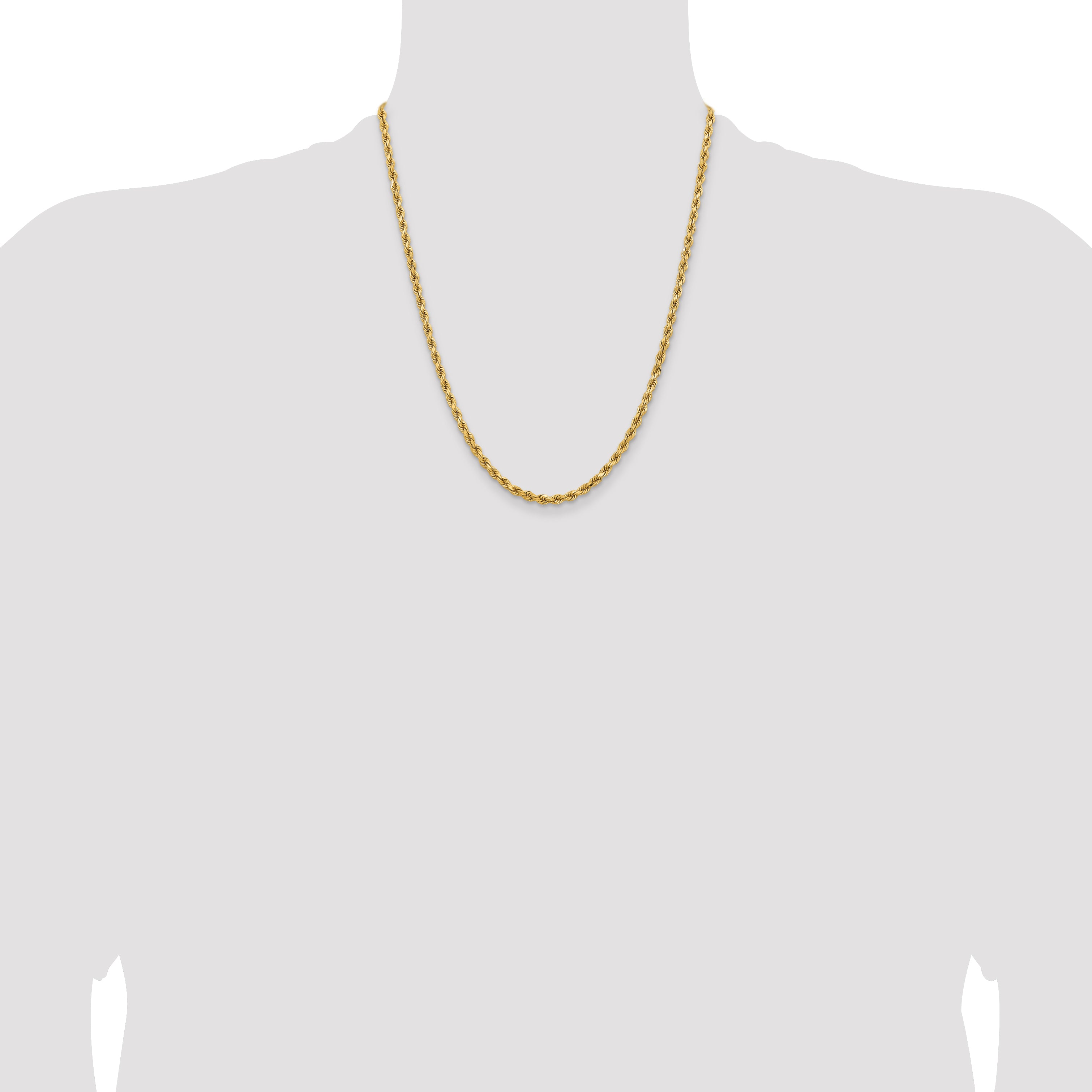 14k 3.75mm Diamond-cut Rope Chain