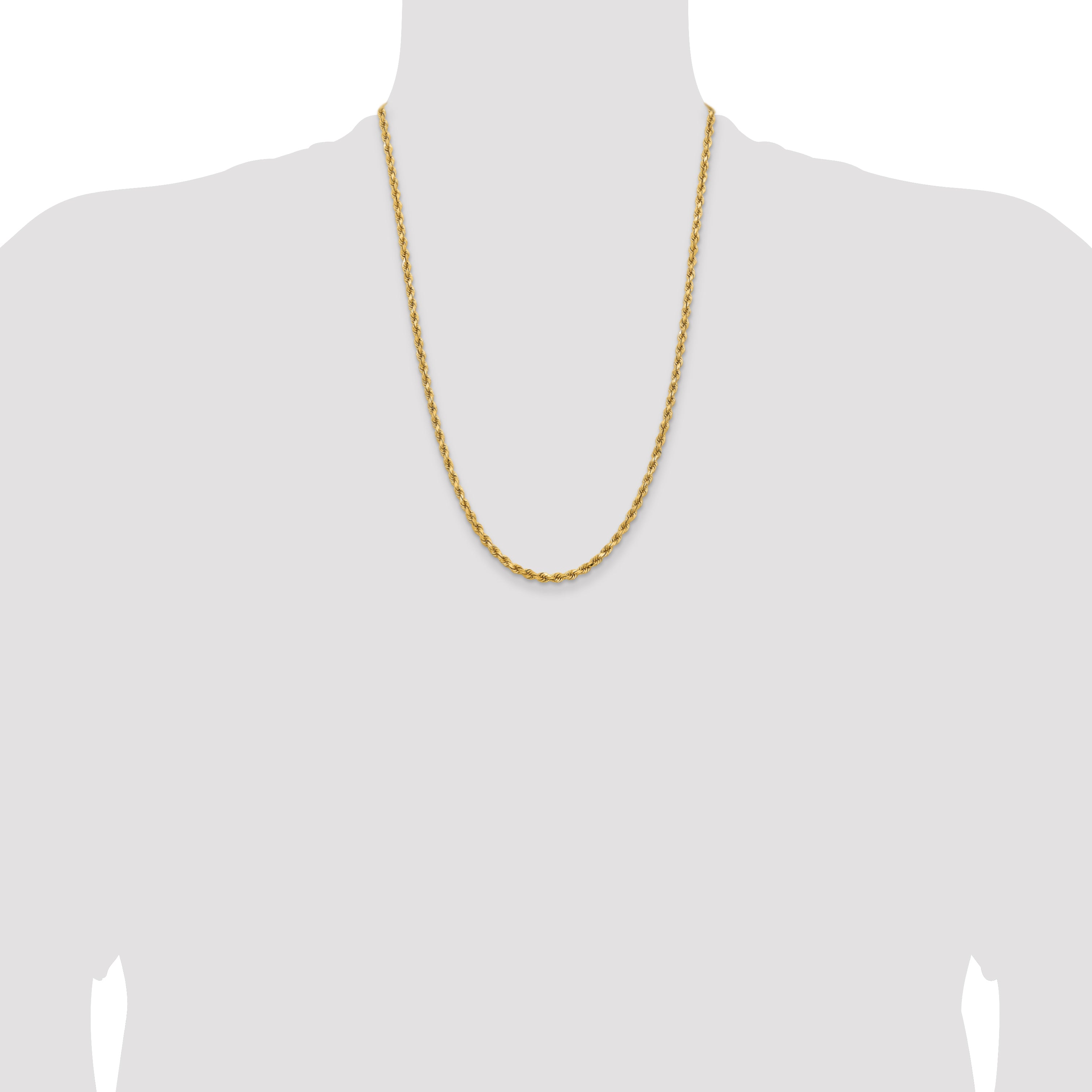 14k 3.75mm Diamond-cut Rope Chain