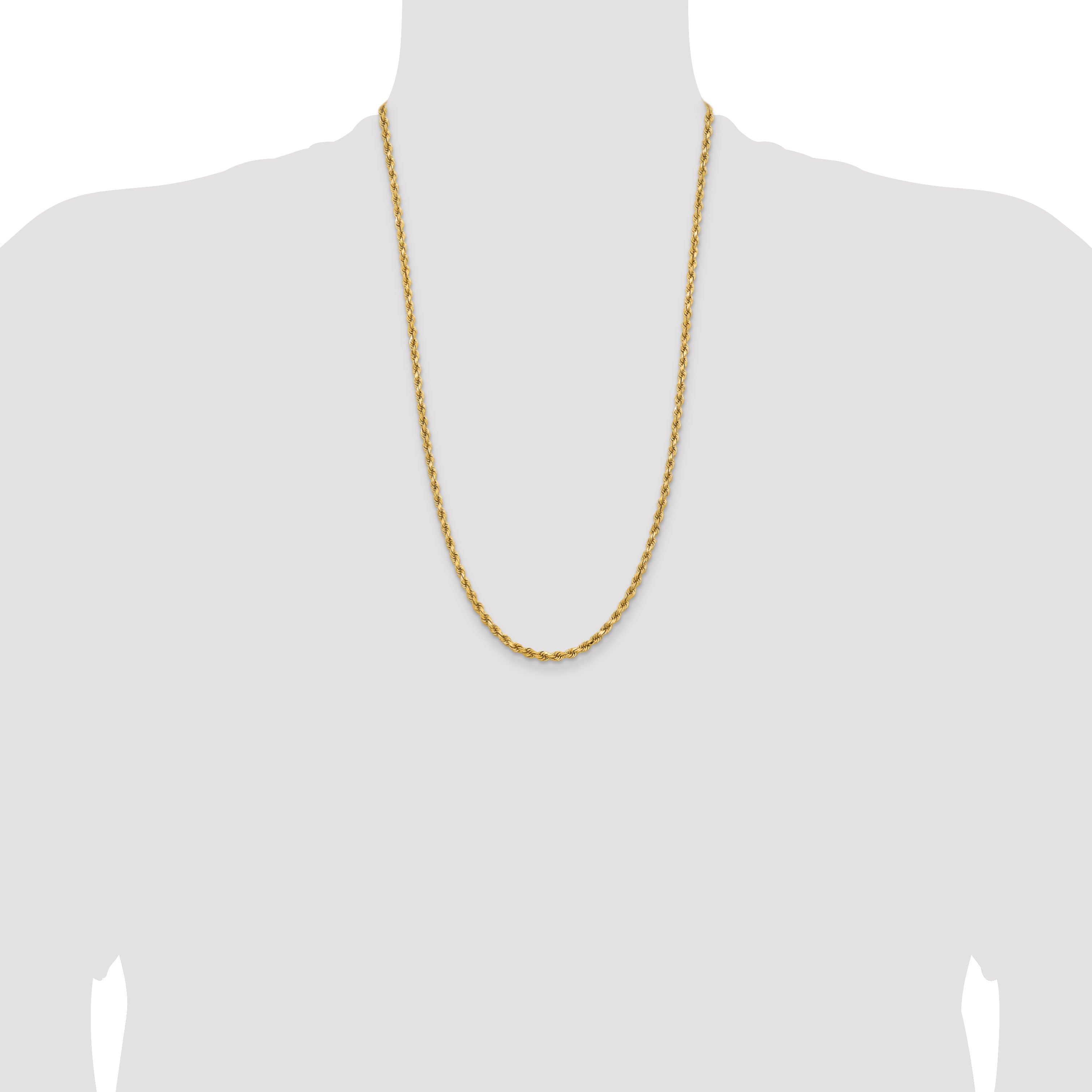 14k 3.75mm Diamond-cut Rope Chain