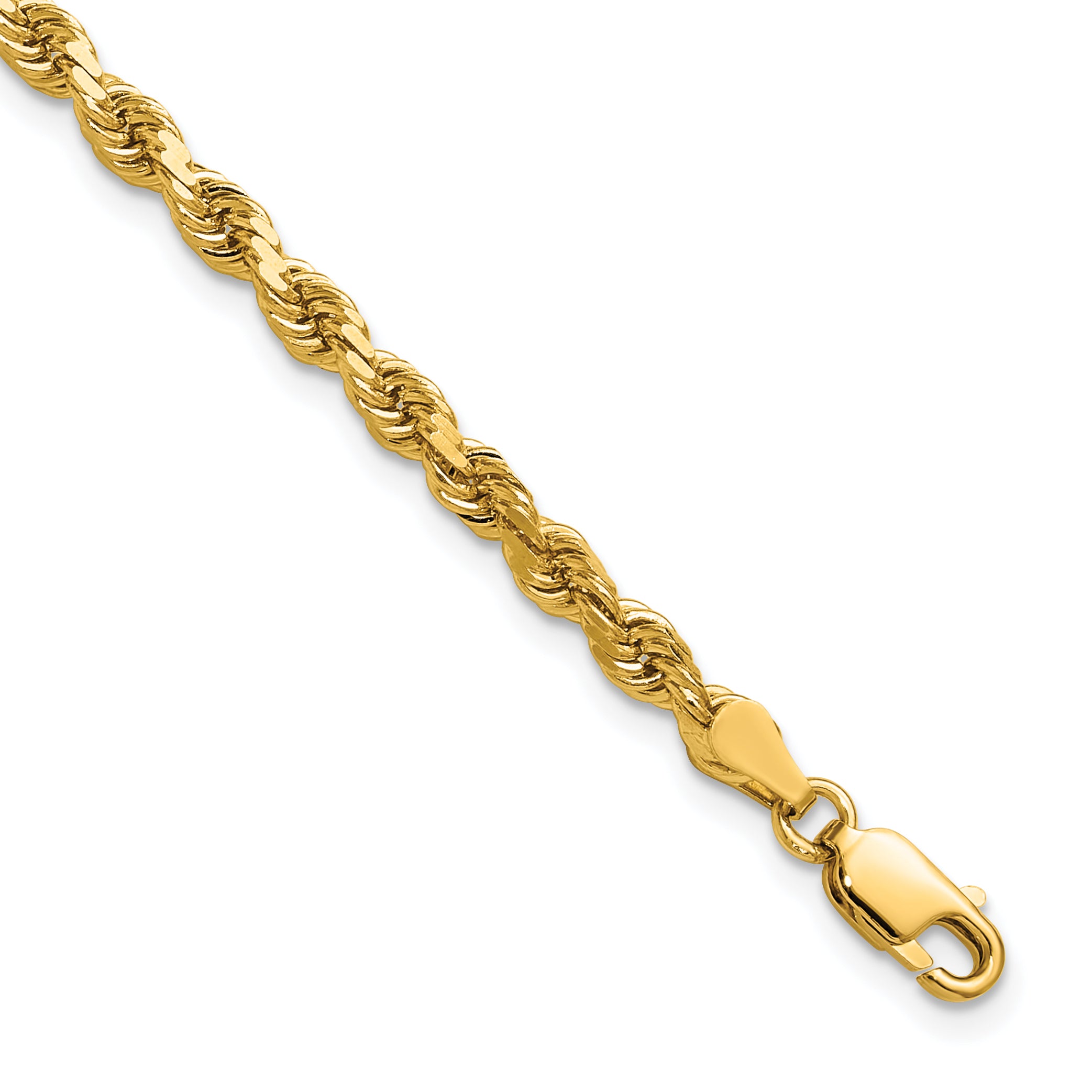 14k 3.75mm Diamond-cut Rope Chain