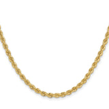 14k 3.8mm Solid Rope Chain