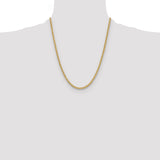 14k 3.8mm Solid Rope Chain