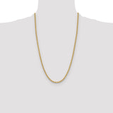 14k 3.8mm Solid Rope Chain