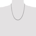 14k White Gold 3.75mm Diamond-cut Rope Chain