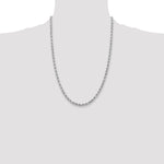 14k White Gold 3.75mm Diamond-cut Rope Chain