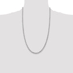 14k White Gold 3.75mm Diamond-cut Rope Chain