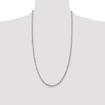 14k White Gold 3.75mm Diamond-cut Rope Chain