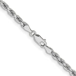 14k White Gold 3.75mm Diamond-cut Rope Chain