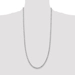 14k White Gold 3.75mm Diamond-cut Rope Chain