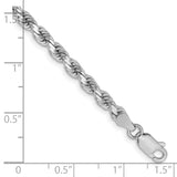 14k White Gold 3.75mm Diamond-cut Rope Chain