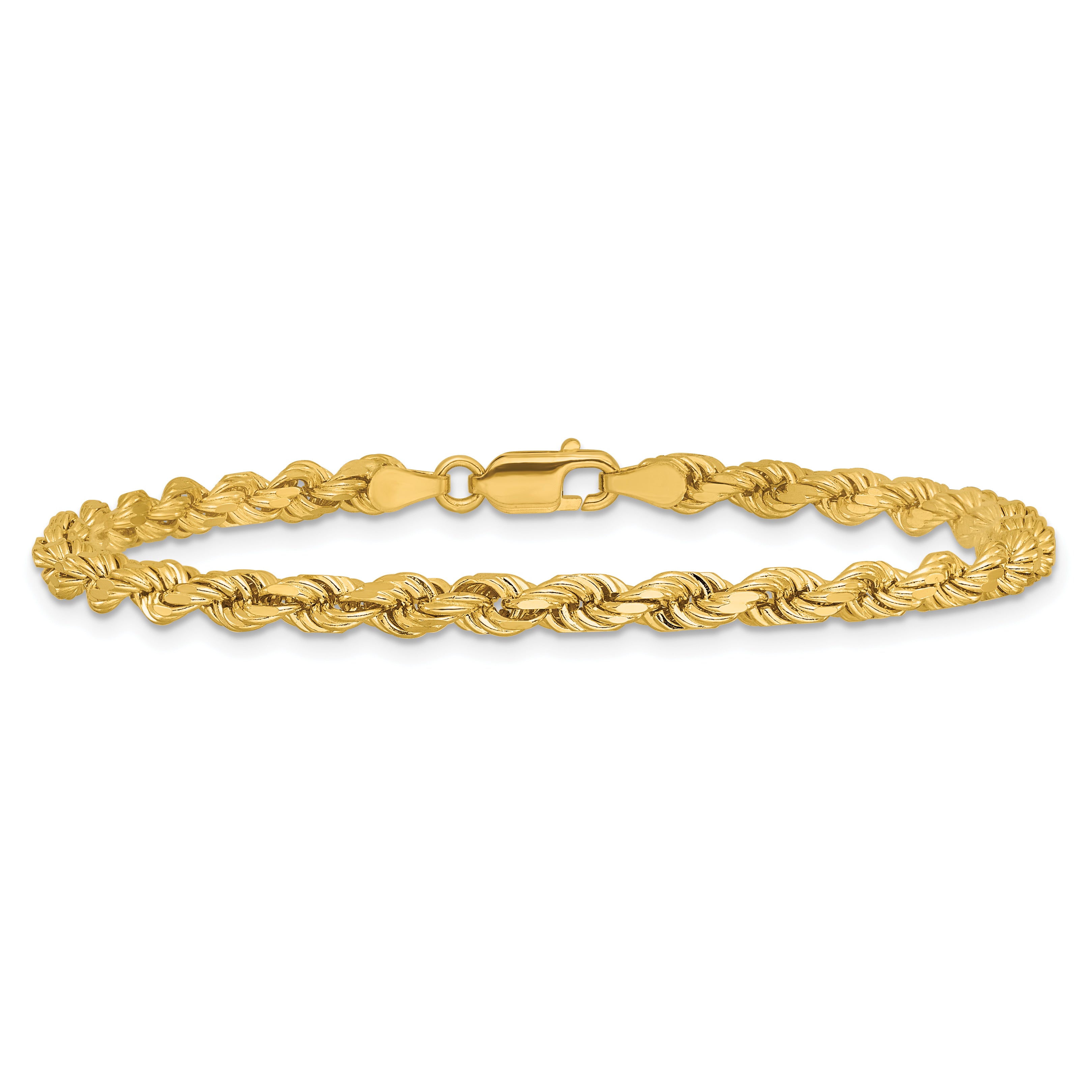 14k 4.0mm Diamond-cut Rope Chain