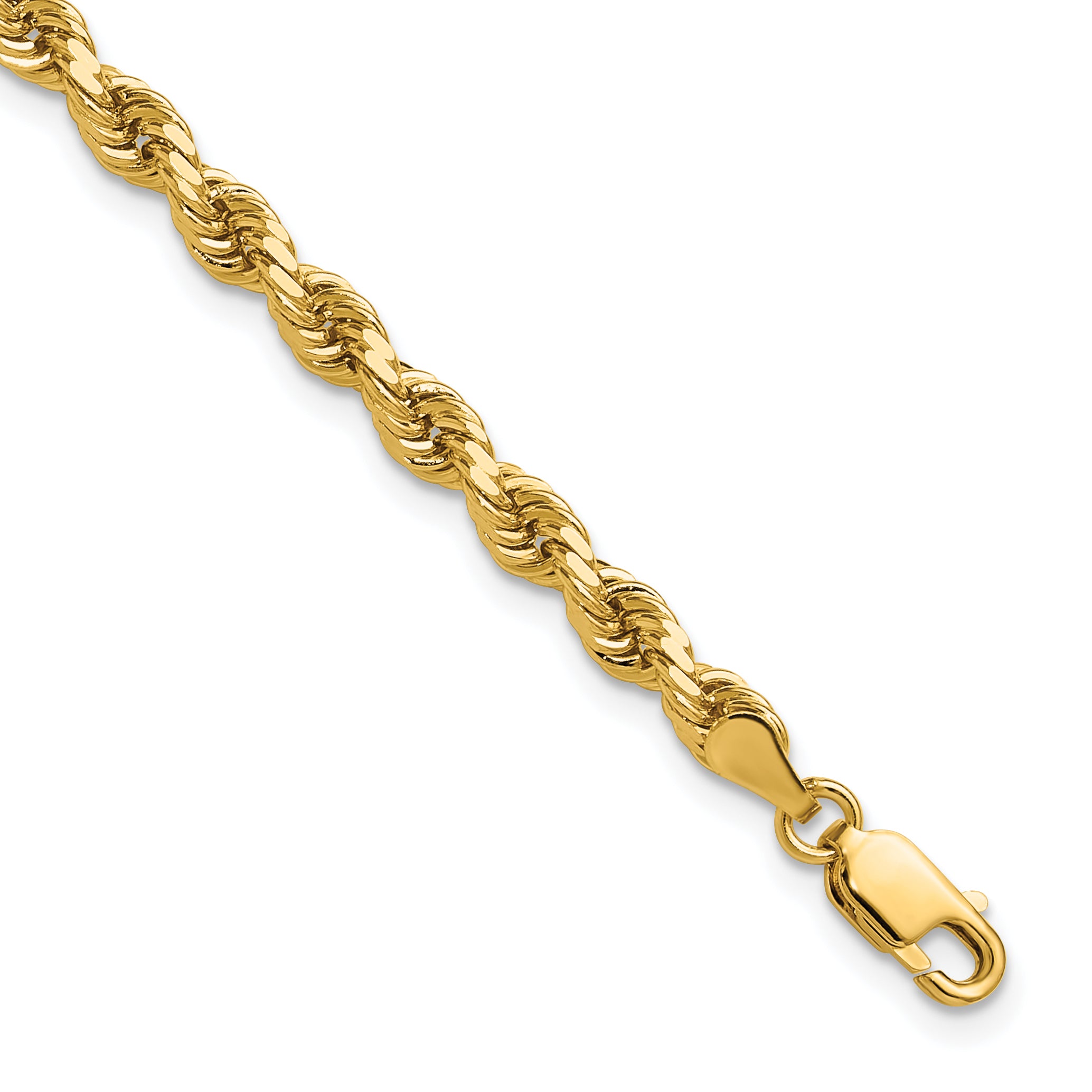 14k 4.0mm Diamond-cut Rope Chain