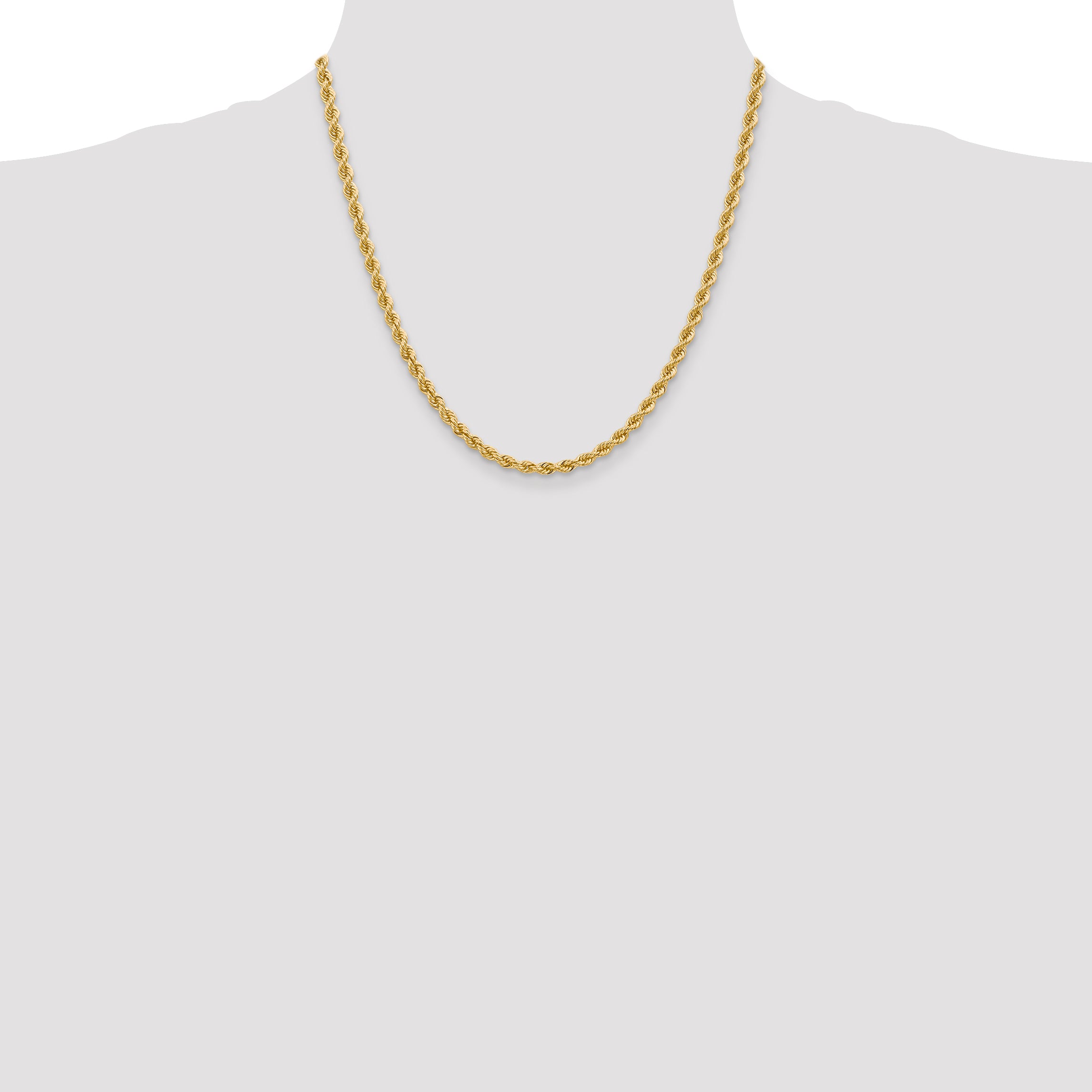 14k 4.0mm Solid Rope Chain