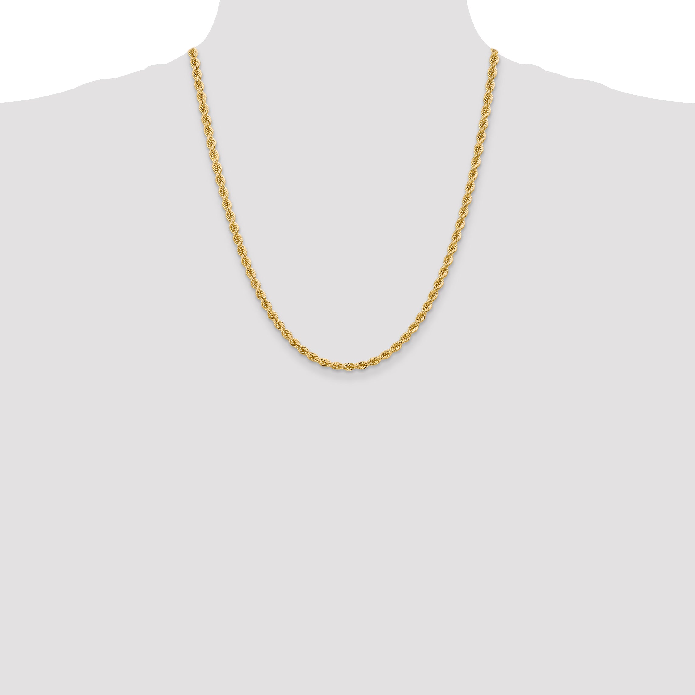14k 4.0mm Solid Rope Chain
