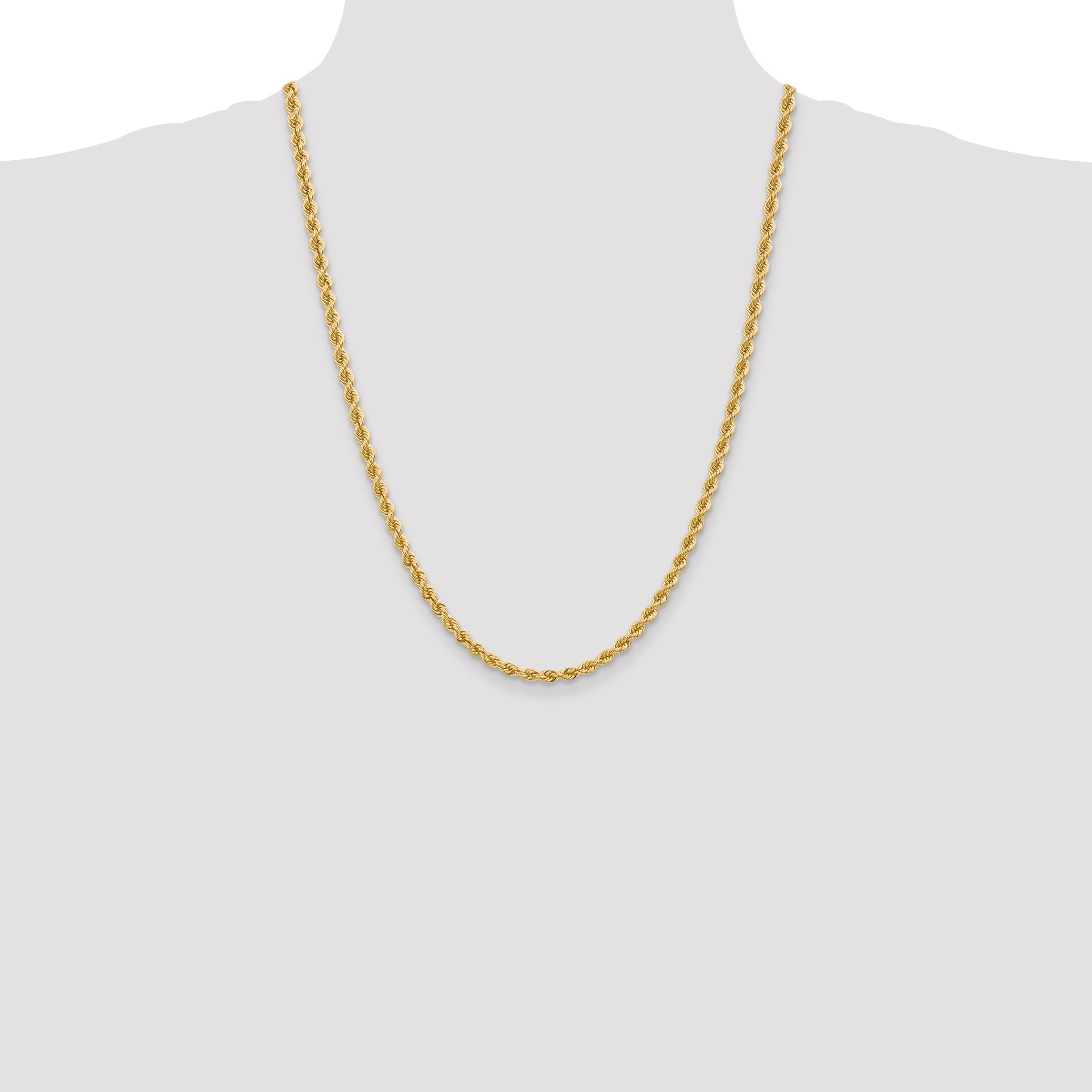 14k 4.0mm Solid Rope Chain