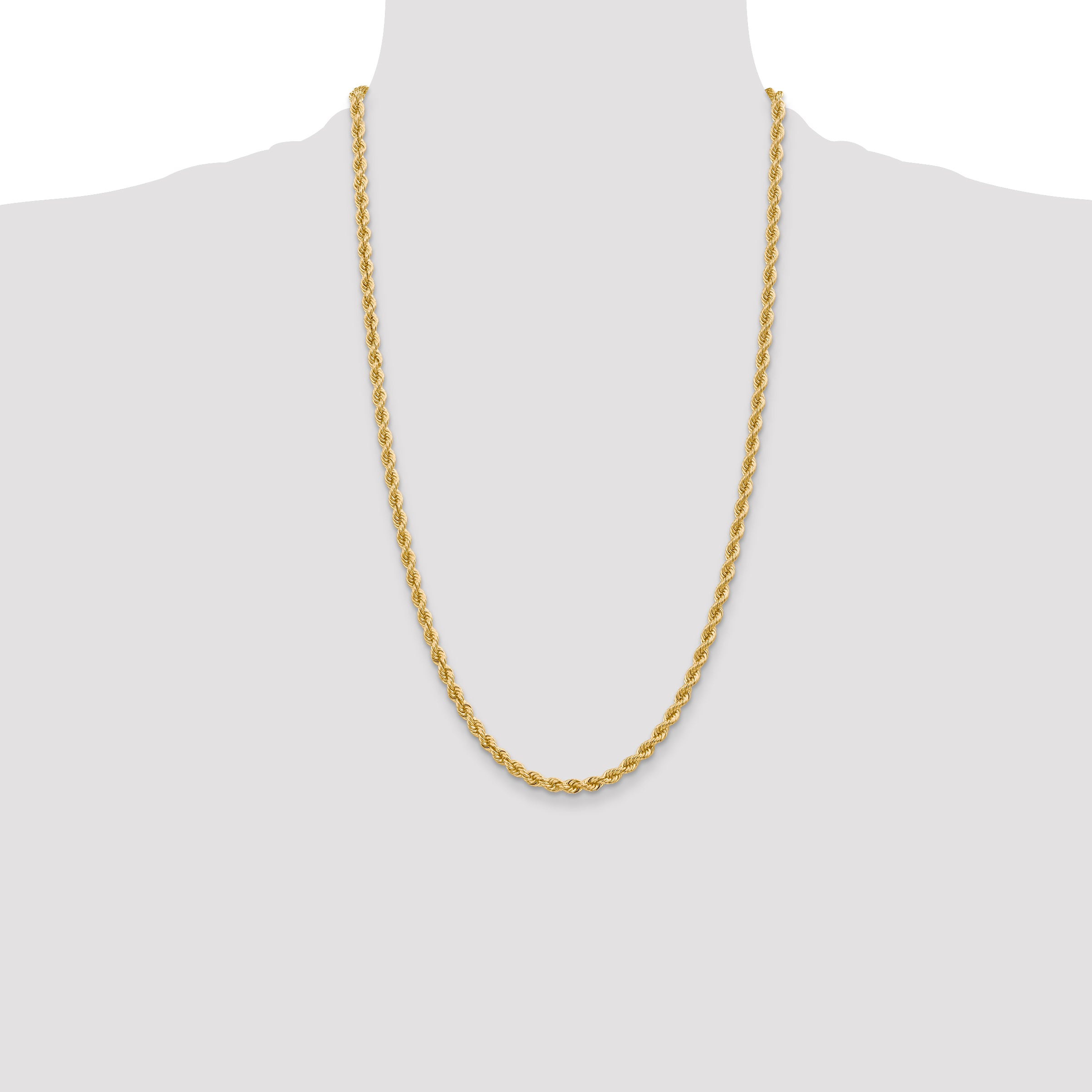 14k 4.0mm Solid Rope Chain