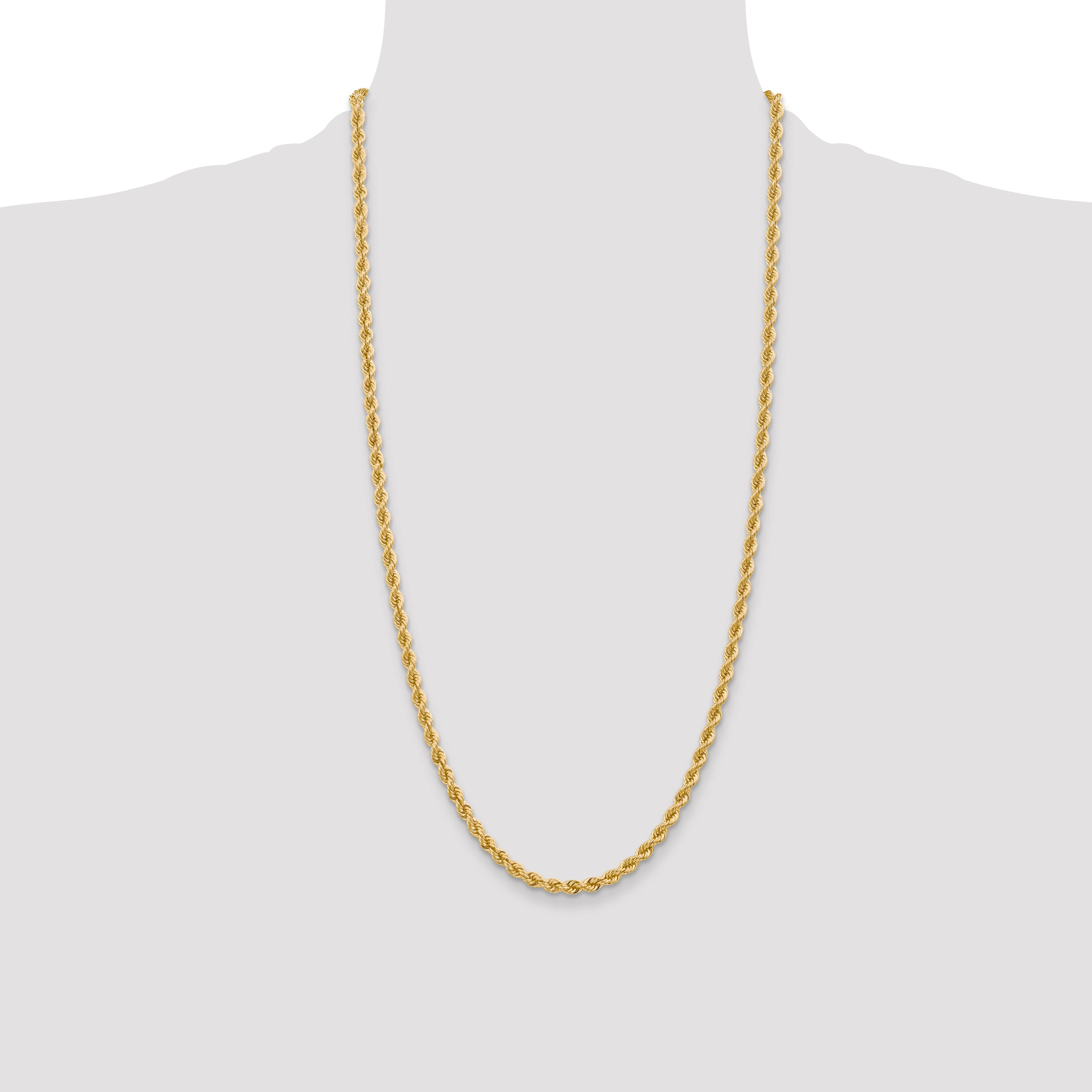 14k 4.0mm Solid Rope Chain