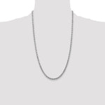 14k White Gold 4.0mm Diamond-cut Rope Chain