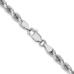 14k White Gold 4.0mm Diamond-cut Rope Chain