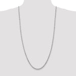 14k White Gold 4.0mm Diamond-cut Rope Chain