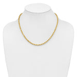 14k 4.25mm Diamond-cut Rope Chain