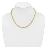 14k 4.25mm Diamond-cut Rope Chain