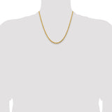 14k 4.25mm Diamond-cut Rope Chain