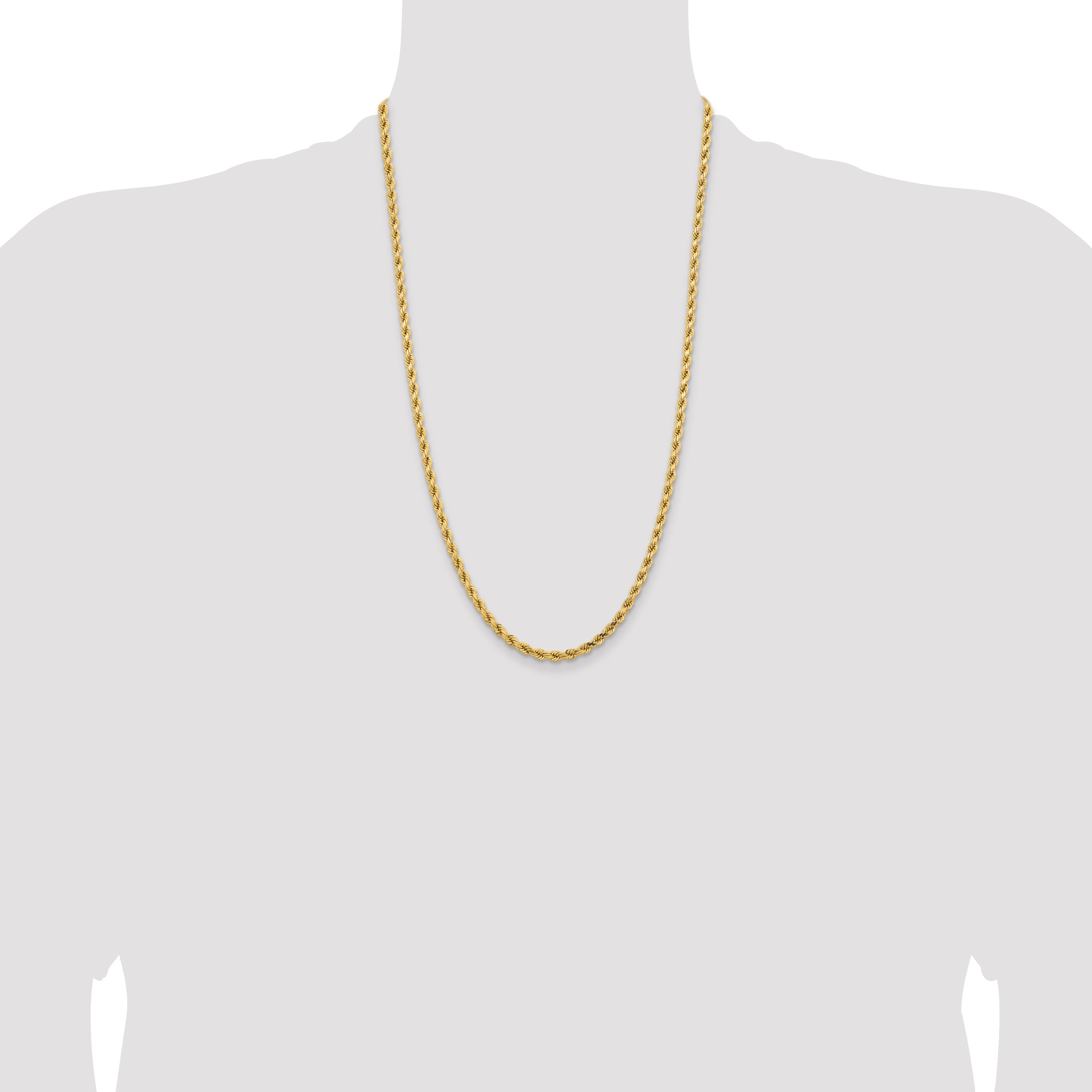 14k 4.25mm Diamond-cut Rope Chain