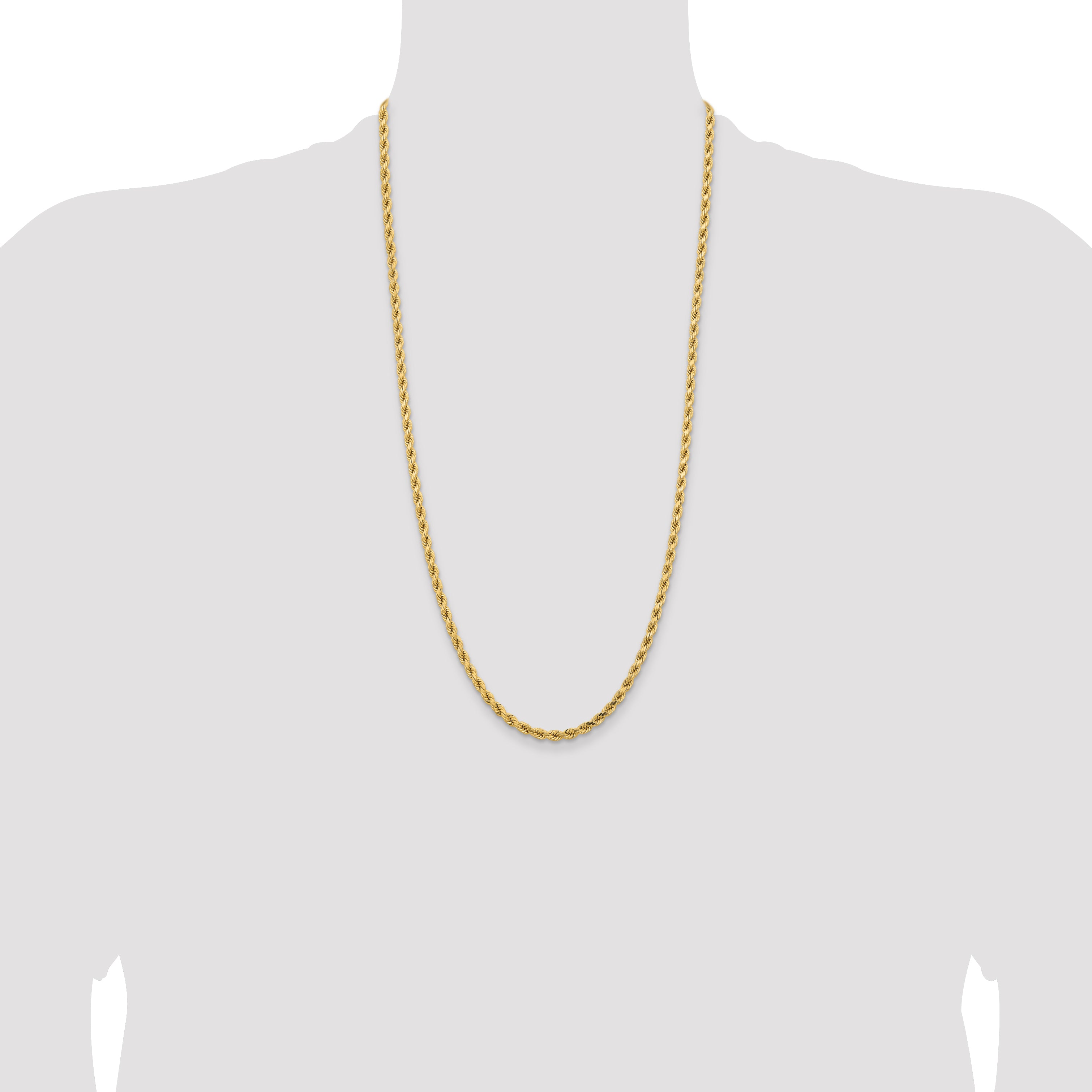 14k 4.25mm Diamond-cut Rope Chain