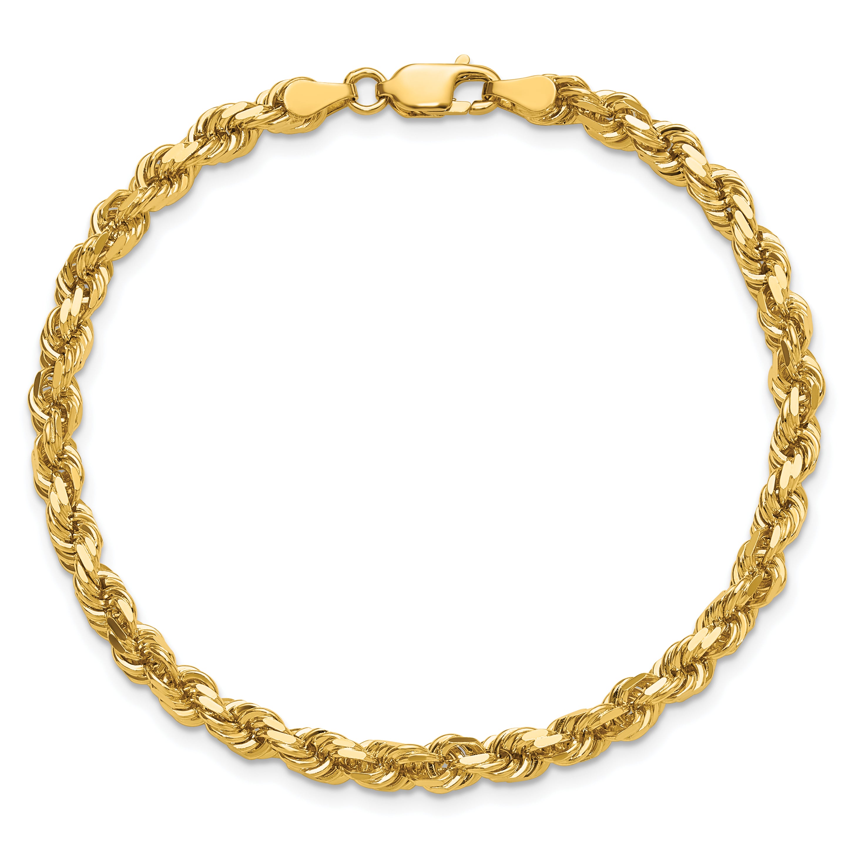 14k 4.25mm Diamond-cut Rope Chain