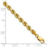 14k 4.25mm Diamond-cut Rope Chain