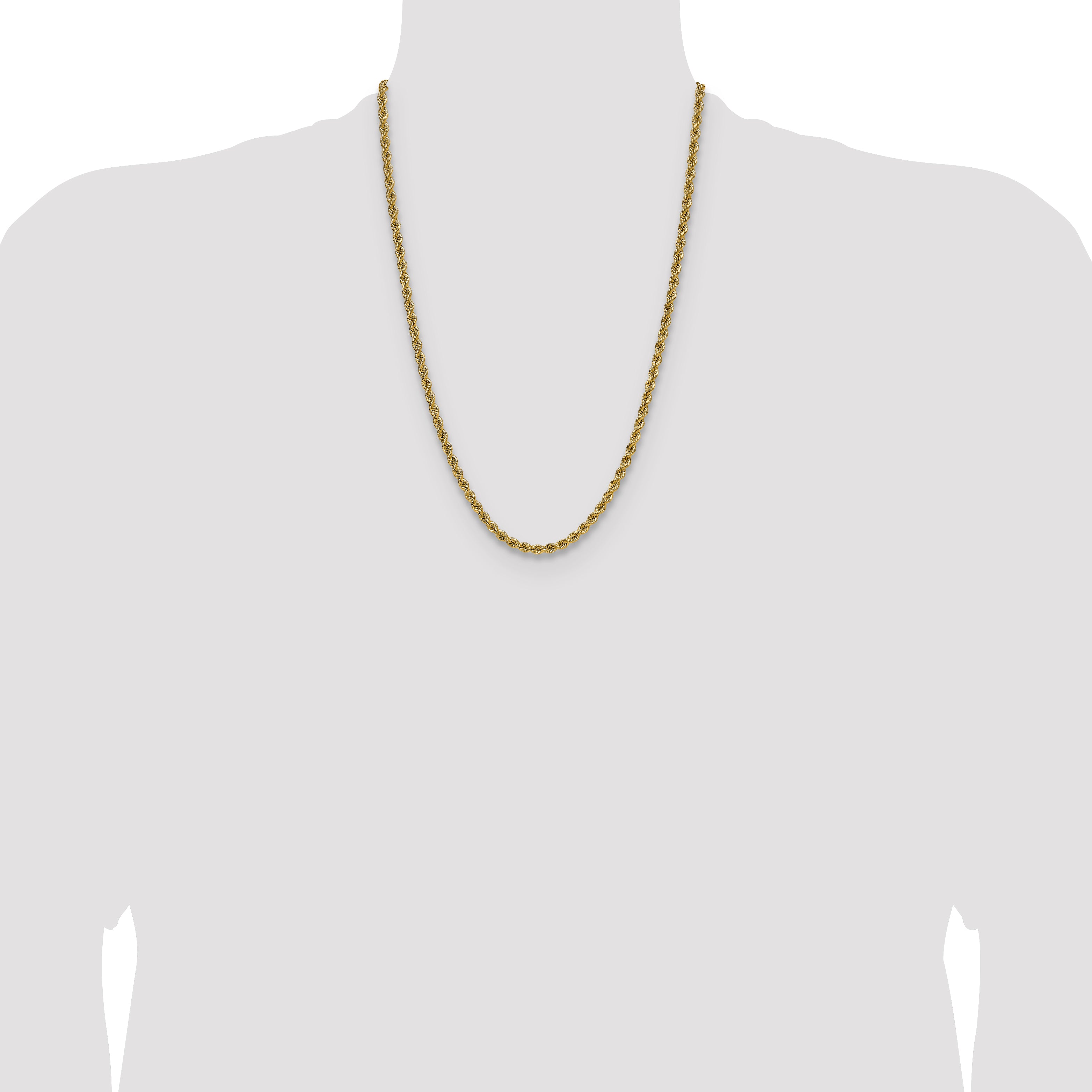 14k 4.2mm Solid Rope Chain