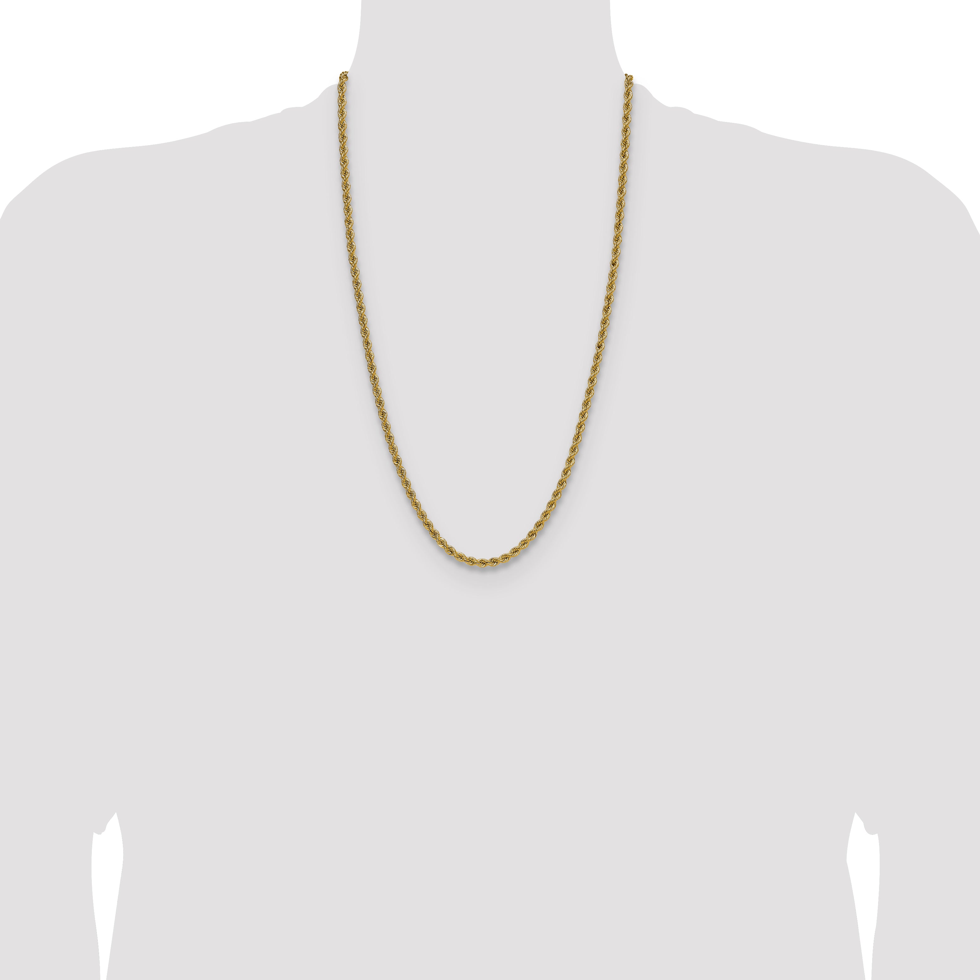 14k 4.2mm Solid Rope Chain