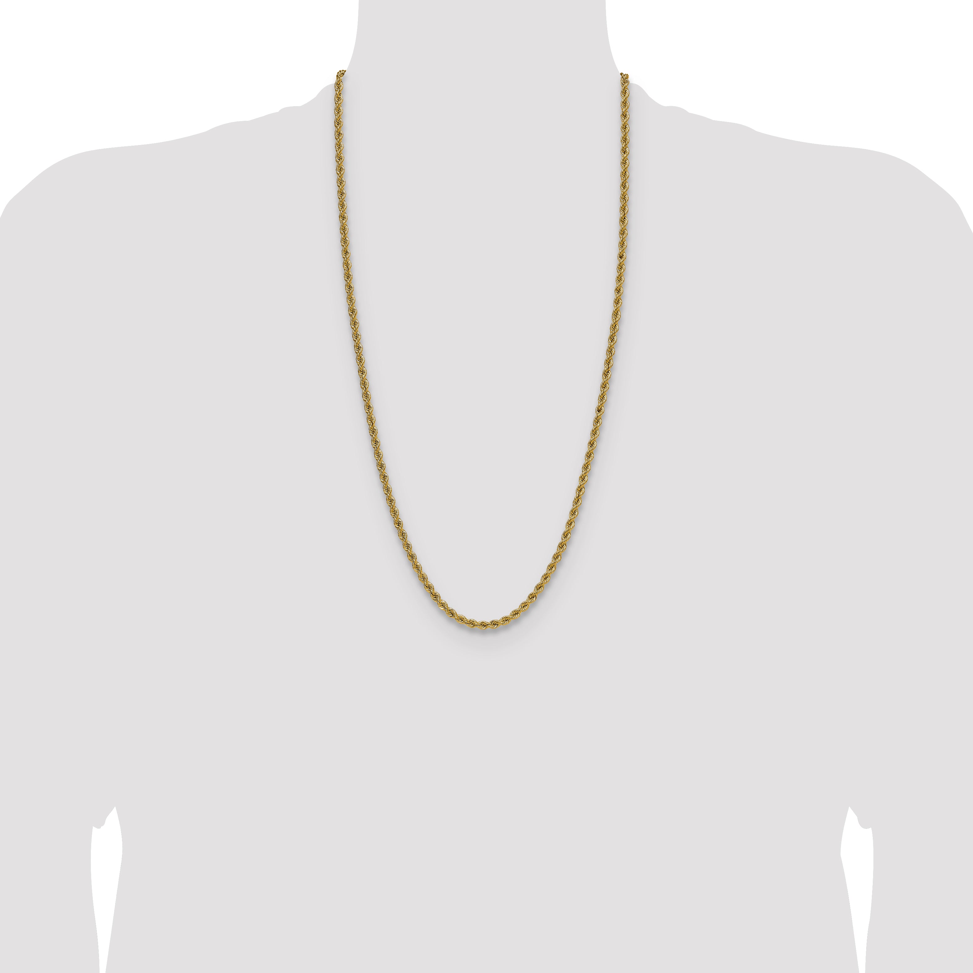 14k 4.2mm Solid Rope Chain