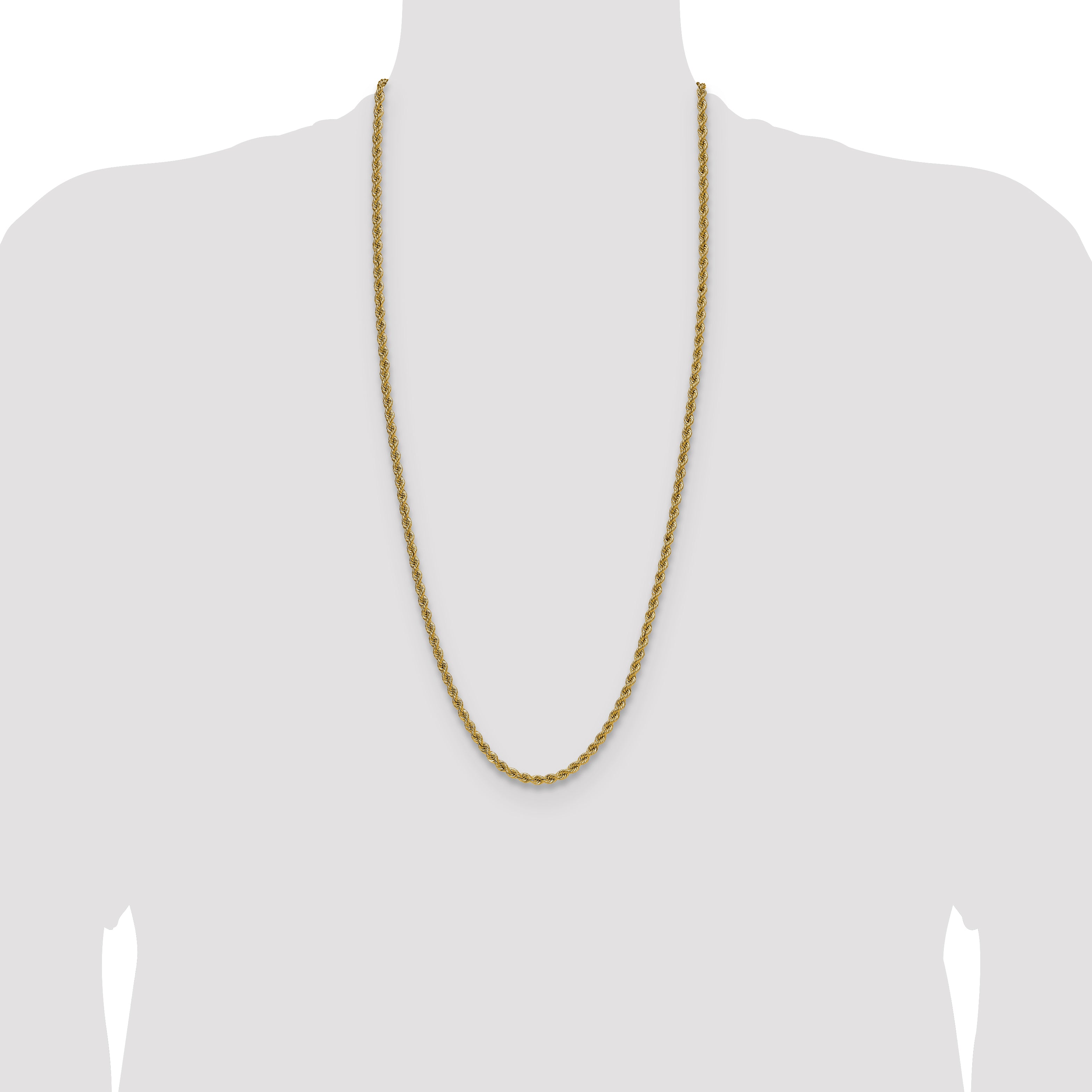 14k 4.2mm Solid Rope Chain