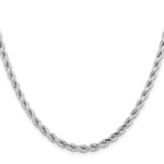 14k White Gold 4.25mm Diamond-cut Rope Chain