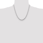 14k White Gold 4.25mm Diamond-cut Rope Chain