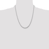 14k White Gold 4.25mm Diamond-cut Rope Chain
