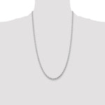 14k White Gold 4.25mm Diamond-cut Rope Chain