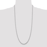 14k White Gold 4.25mm Diamond-cut Rope Chain